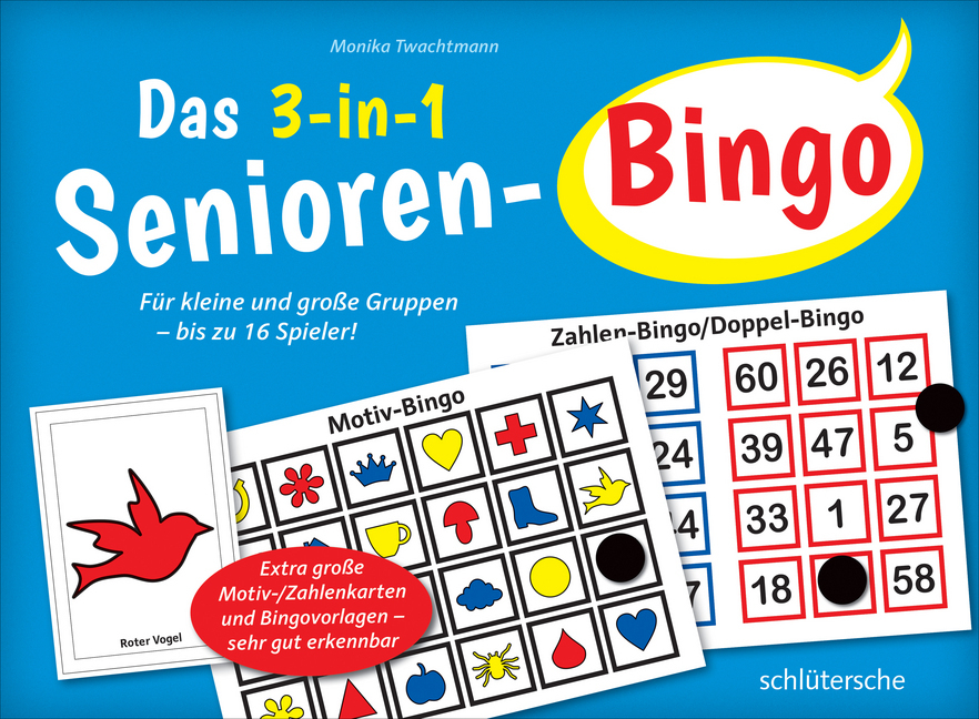 Cover: 9783899938432 | Das 3-in-1 Senioren-Bingo (Spiel) | Monika Twachtmann | Spiel | 64 S.