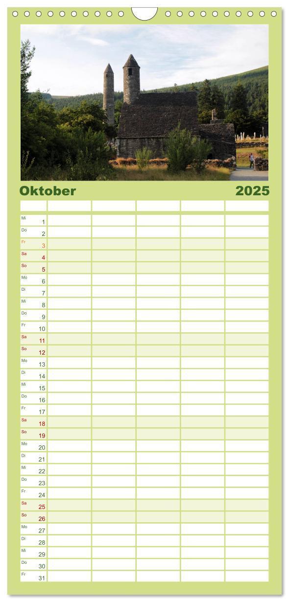 Bild: 9783457110768 | Familienplaner 2025 - Irland mit 5 Spalten (Wandkalender, 21 x 45...