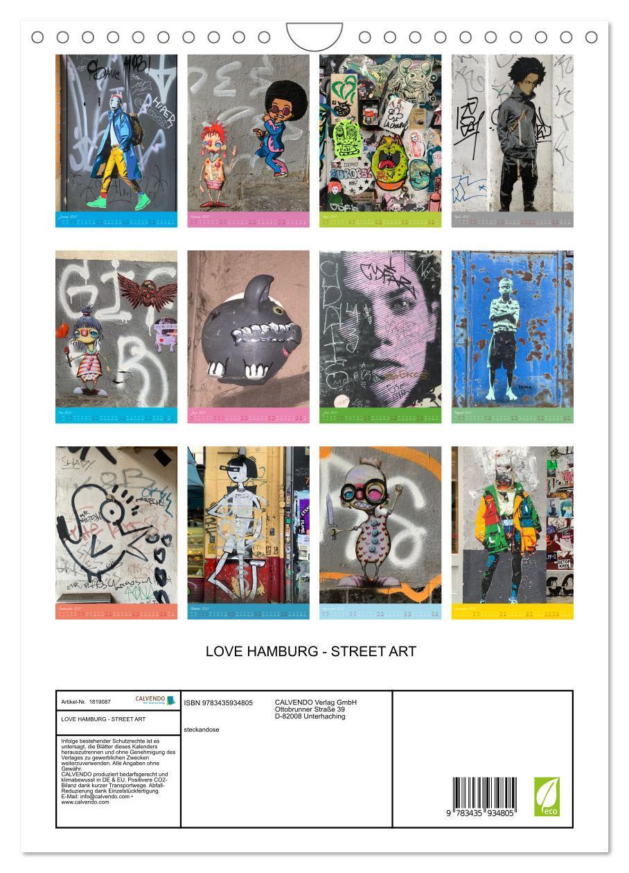 Bild: 9783435934805 | LOVE HAMBURG - STREET ART (Wandkalender 2025 DIN A4 hoch), CALVENDO...