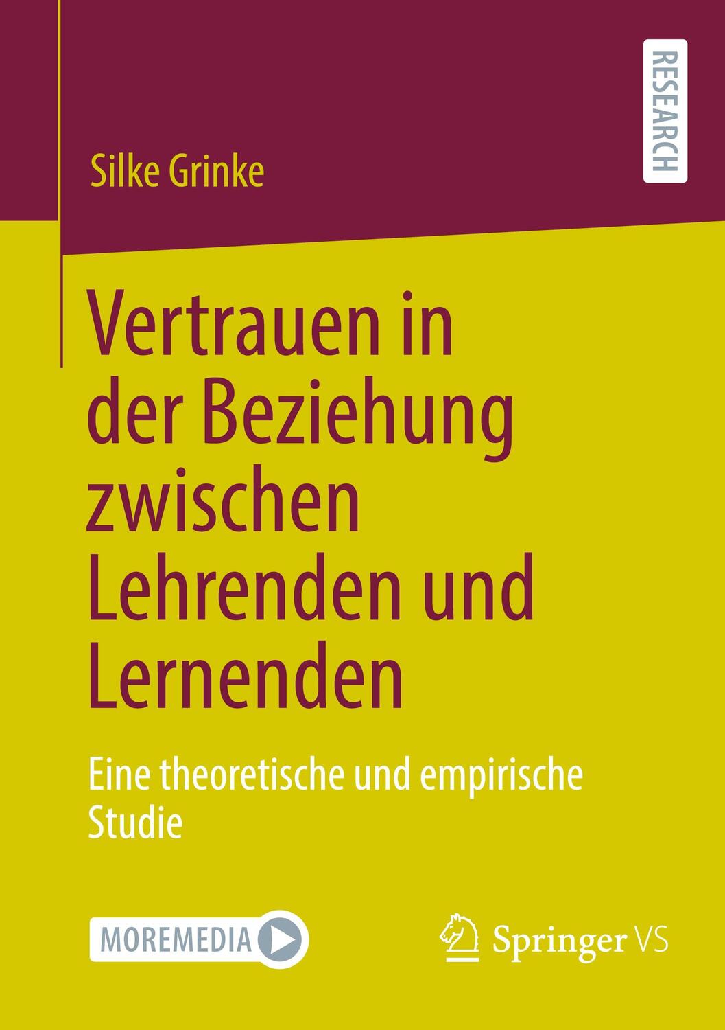 Cover: 9783658383060 | Vertrauen in der Beziehung zwischen Lehrenden und Lernenden | Grinke