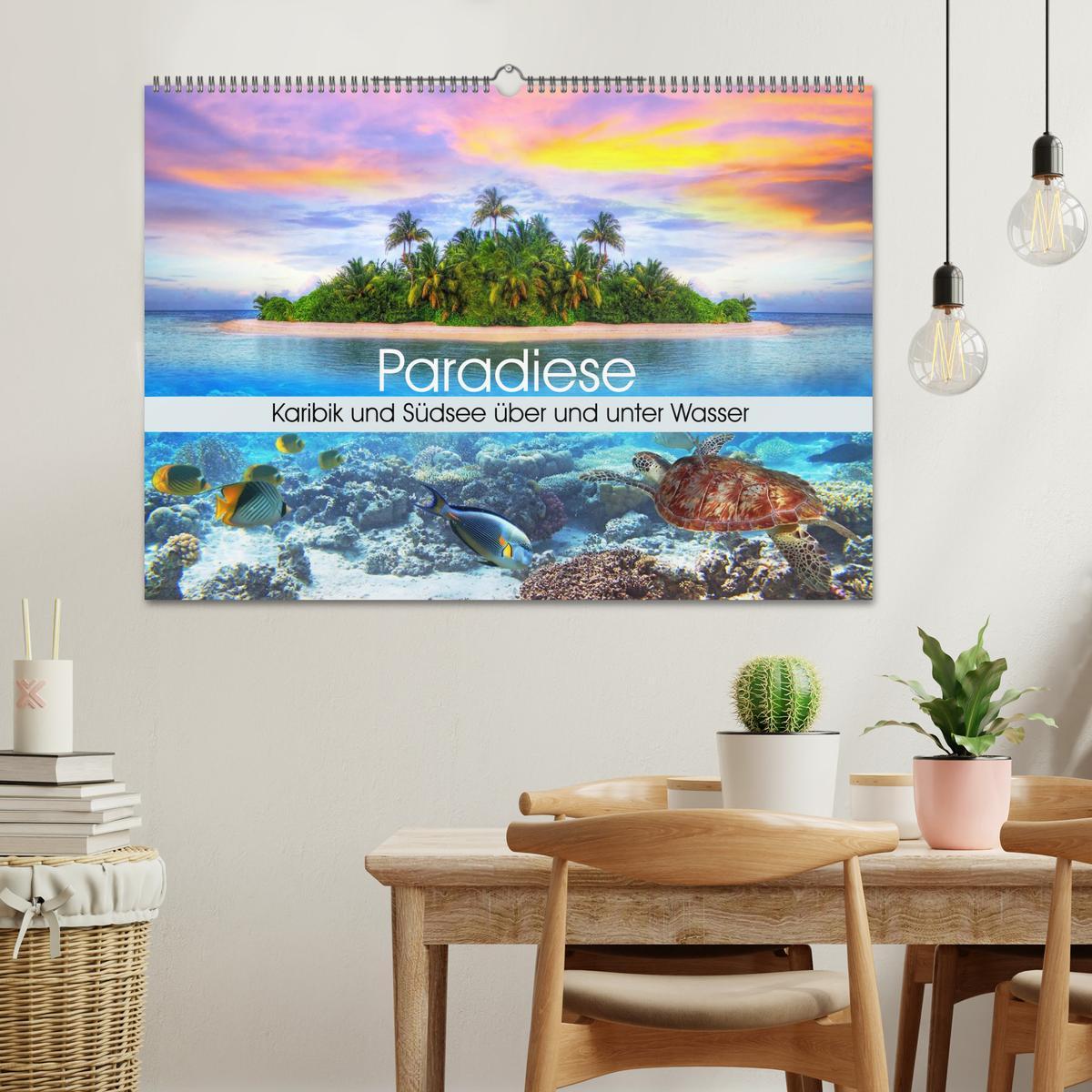 Bild: 9783435488391 | Paradiese. Karibik und Südsee über und unter Wasser (Wandkalender...