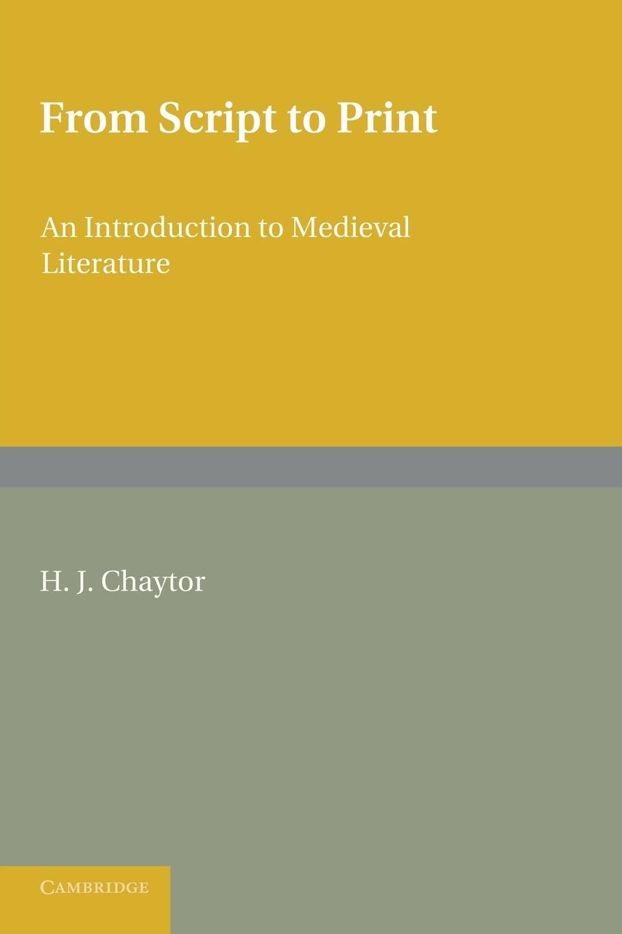 Cover: 9781107615656 | From Script to Print | An Introduction to Medieval Literature | Buch