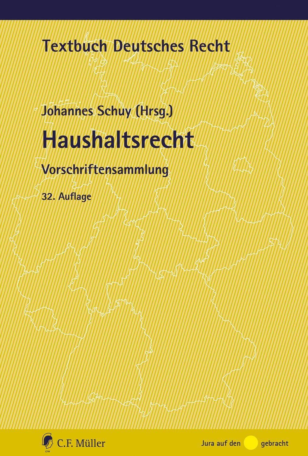 Cover: 9783811459625 | Haushaltsrecht | Vorschriftensammlung | Johannes Schuy | Taschenbuch