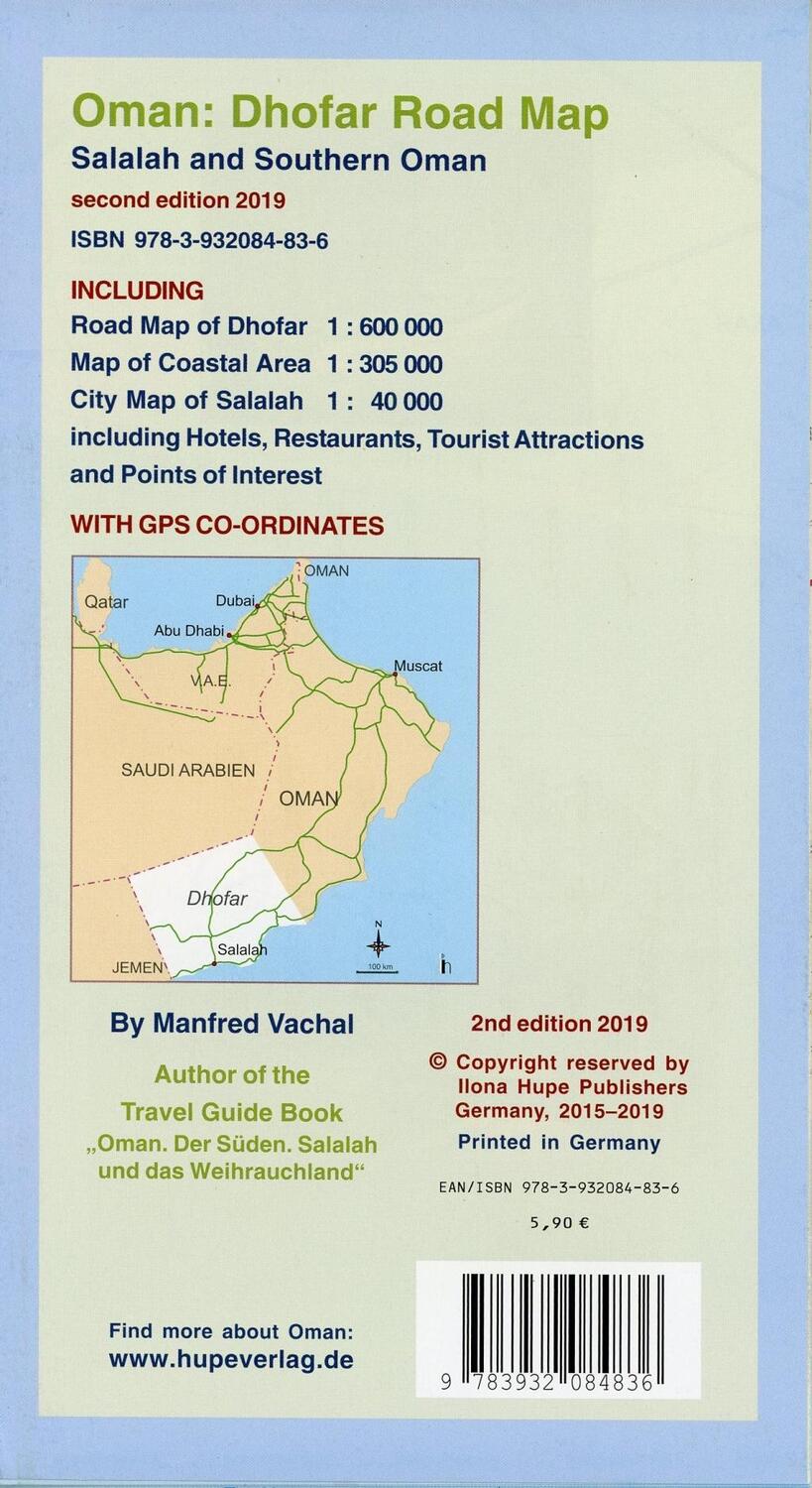 Bild: 9783932084836 | Oman: Dhofar Road Map | Manfred Vachal | (Land-)Karte | Deutsch | 2019