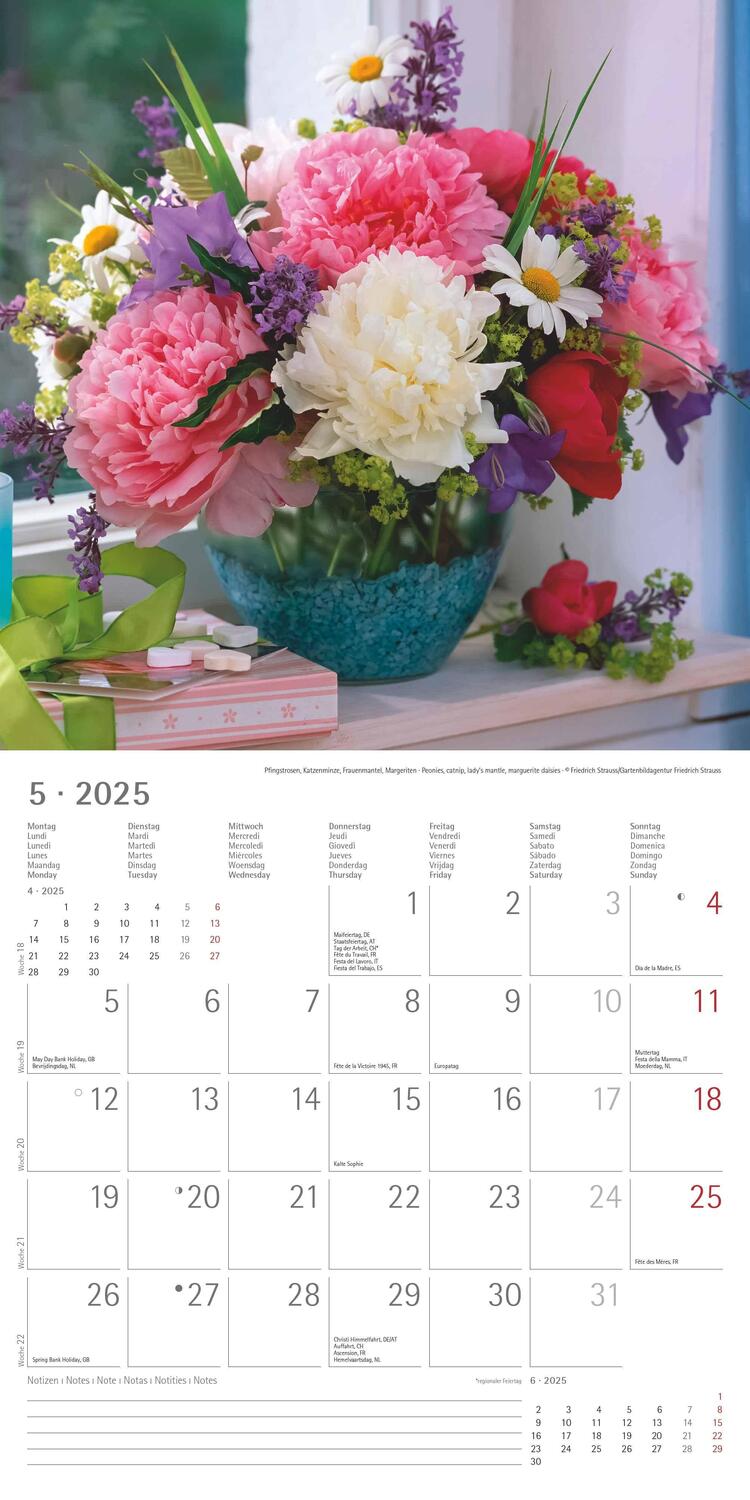 Bild: 4251732340612 | Blumen 2025 - Broschürenkalender 30x30 cm (30x60 geöffnet) -...