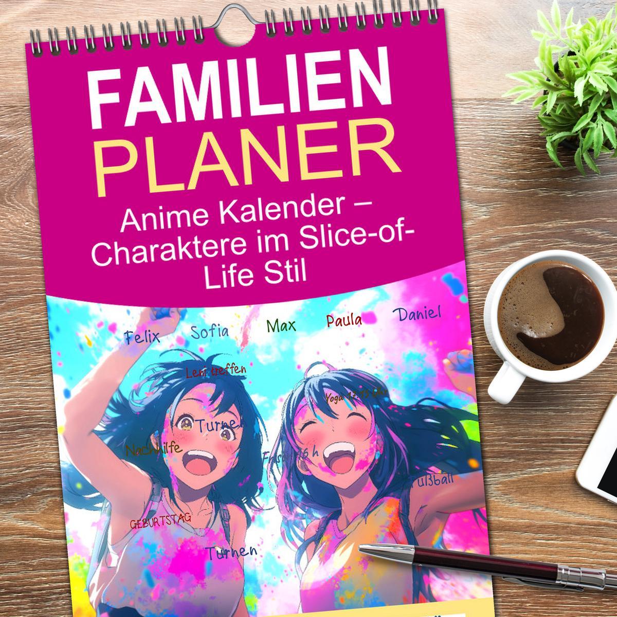 Bild: 9783457223062 | Familienplaner 2025 - Anime Kalender ¿ Charaktere im Slice-of-Life...