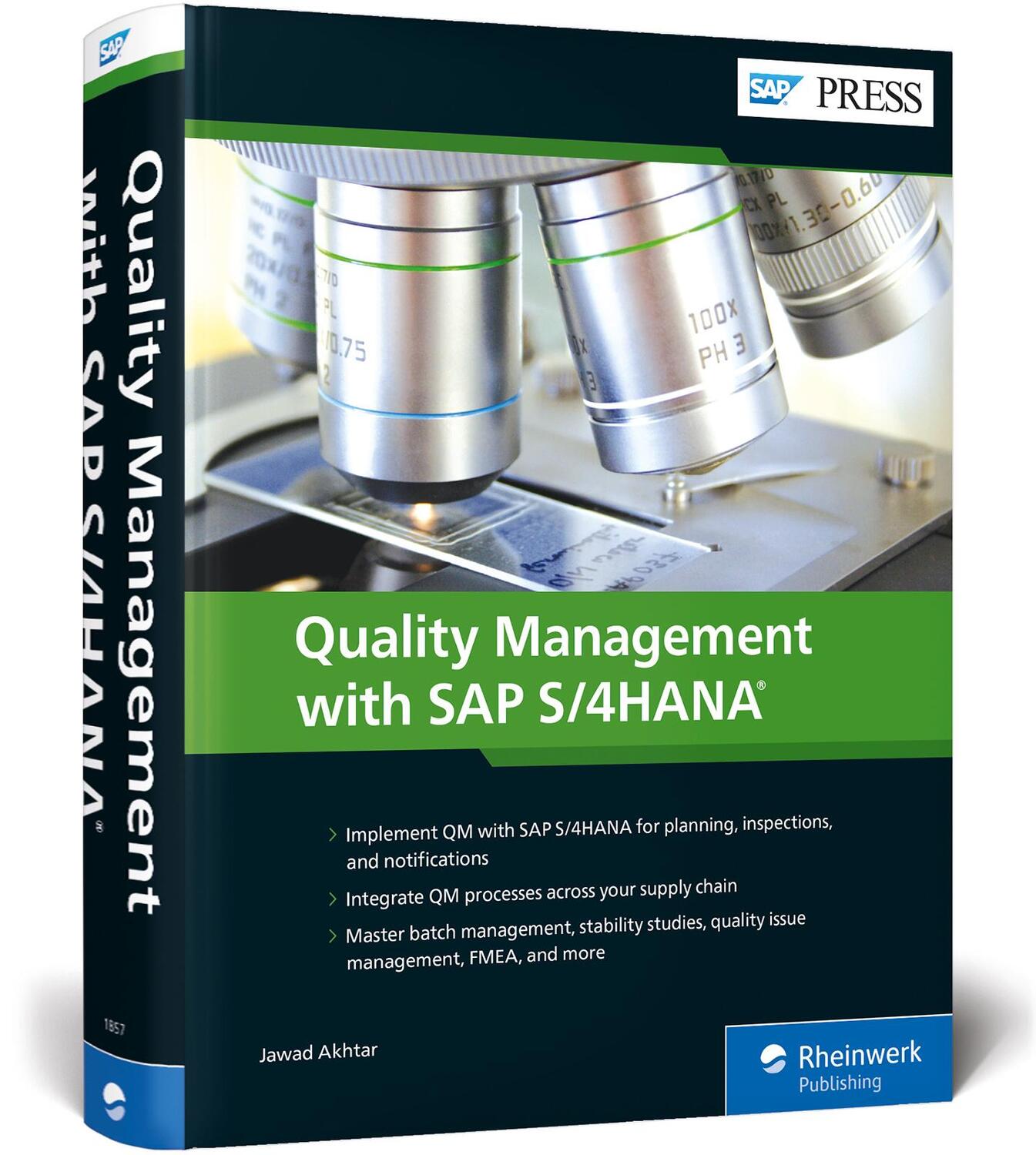 Cover: 9781493218578 | Quality Management with SAP S/4HANA | Jawad Akhtar | Buch | SAP Press