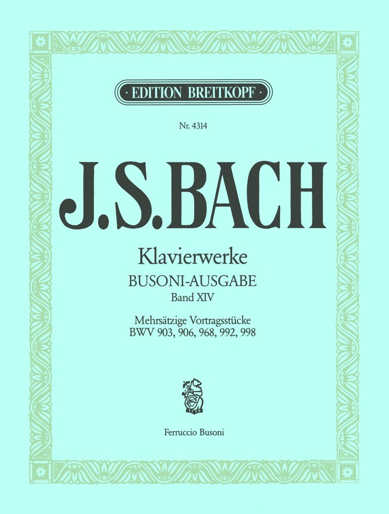 Cover: 9790004162682 | Mehrsätzige Vortragsstücke | Johann Sebastian Bach | Buch