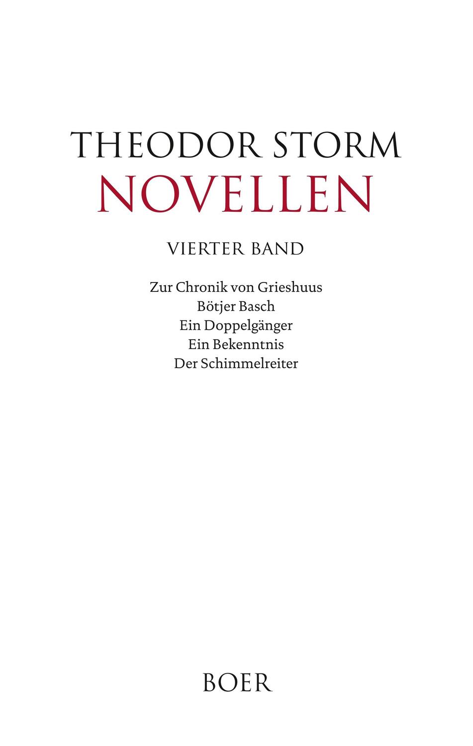 Cover: 9783966620208 | Novellen vierter Band | Theodor Storm | Buch | 380 S. | Deutsch | 2019