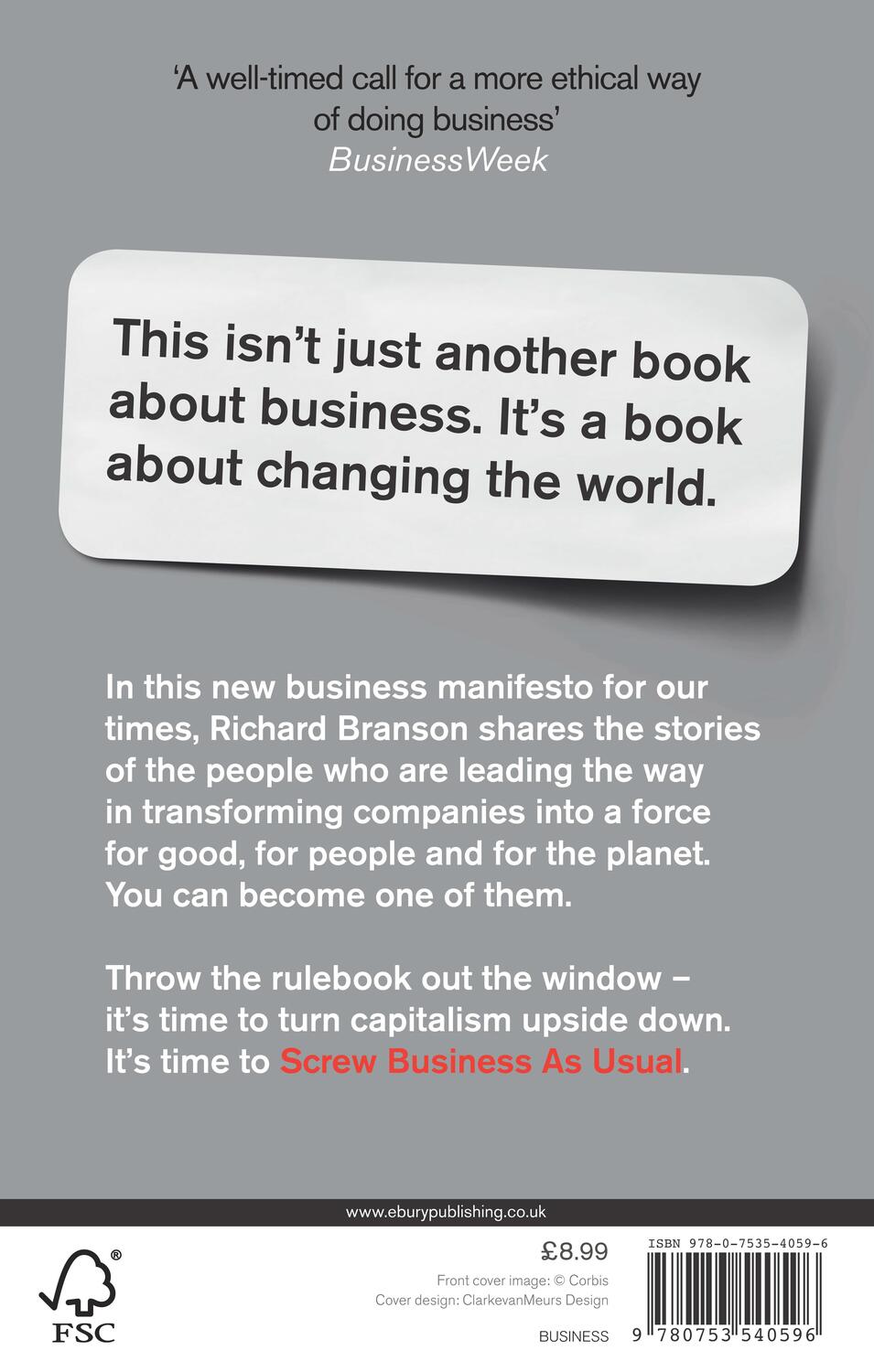 Rückseite: 9780753540596 | Screw Business as Usual | Richard Branson | Taschenbuch | Englisch