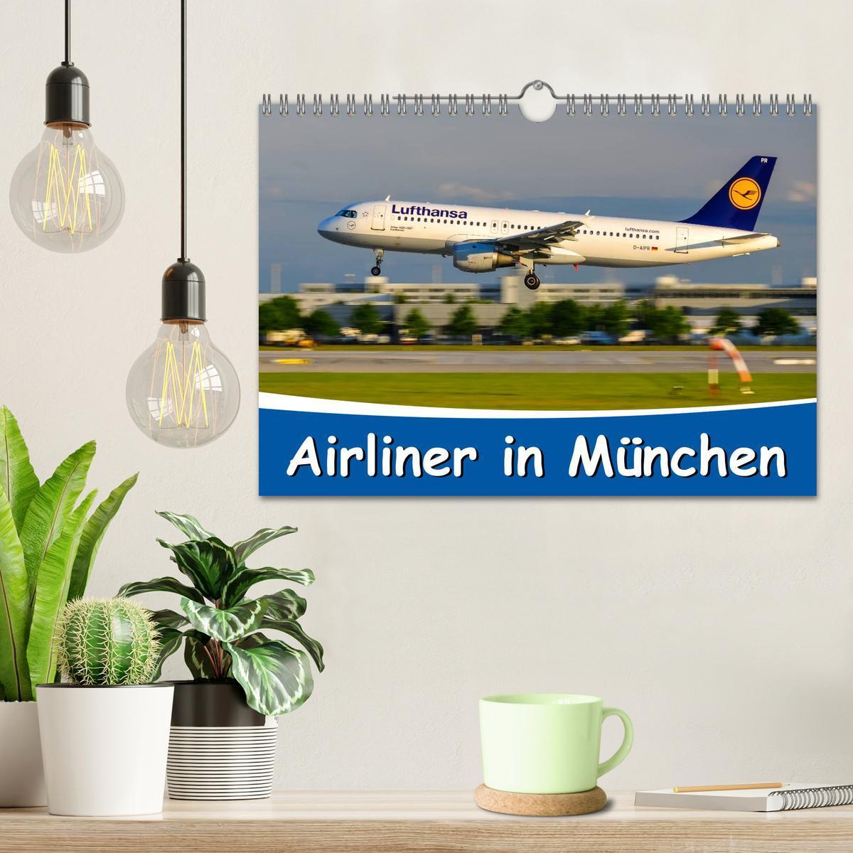 Bild: 9783435687848 | Airliner in München / 2025 (Wandkalender 2025 DIN A4 quer),...