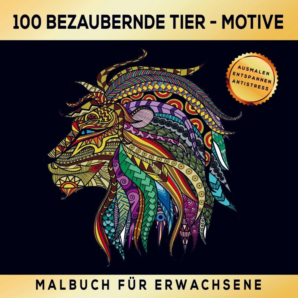 Cover: 9789403716718 | Malbuch für Erwachsene mit 100 bezaubernden Mandala-Tier-Motiven.