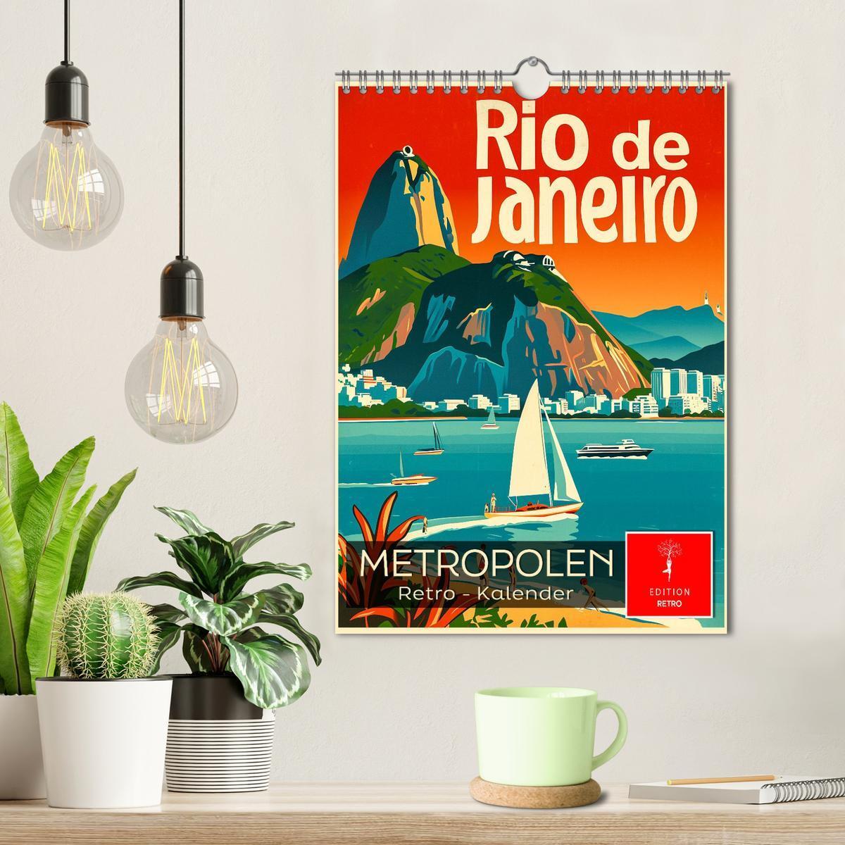 Bild: 9783383761232 | Metropolen Retro-Kalender (Wandkalender 2025 DIN A4 hoch), CALVENDO...