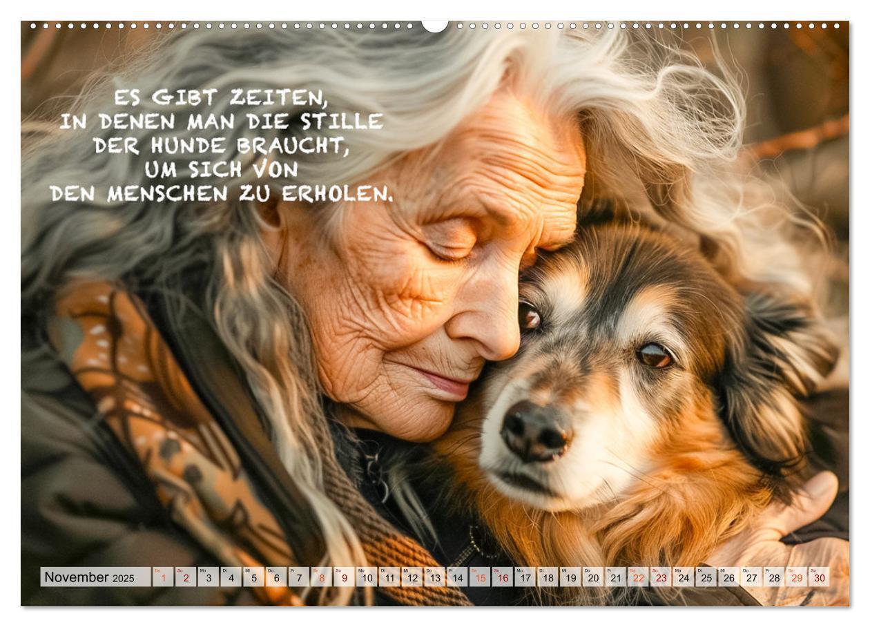 Bild: 9783457165683 | Hunde und berührende Sprüche (Wandkalender 2025 DIN A2 quer),...