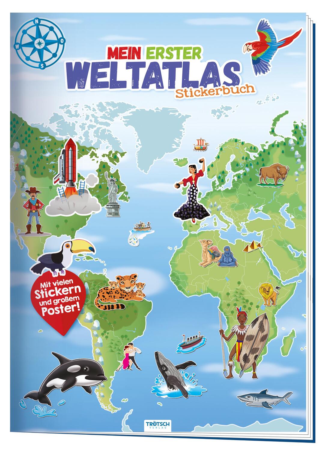 Cover: 9783957749215 | Stickerbuch "Mein erster Weltatlas" | Taschenbuch | 24 S. | Deutsch