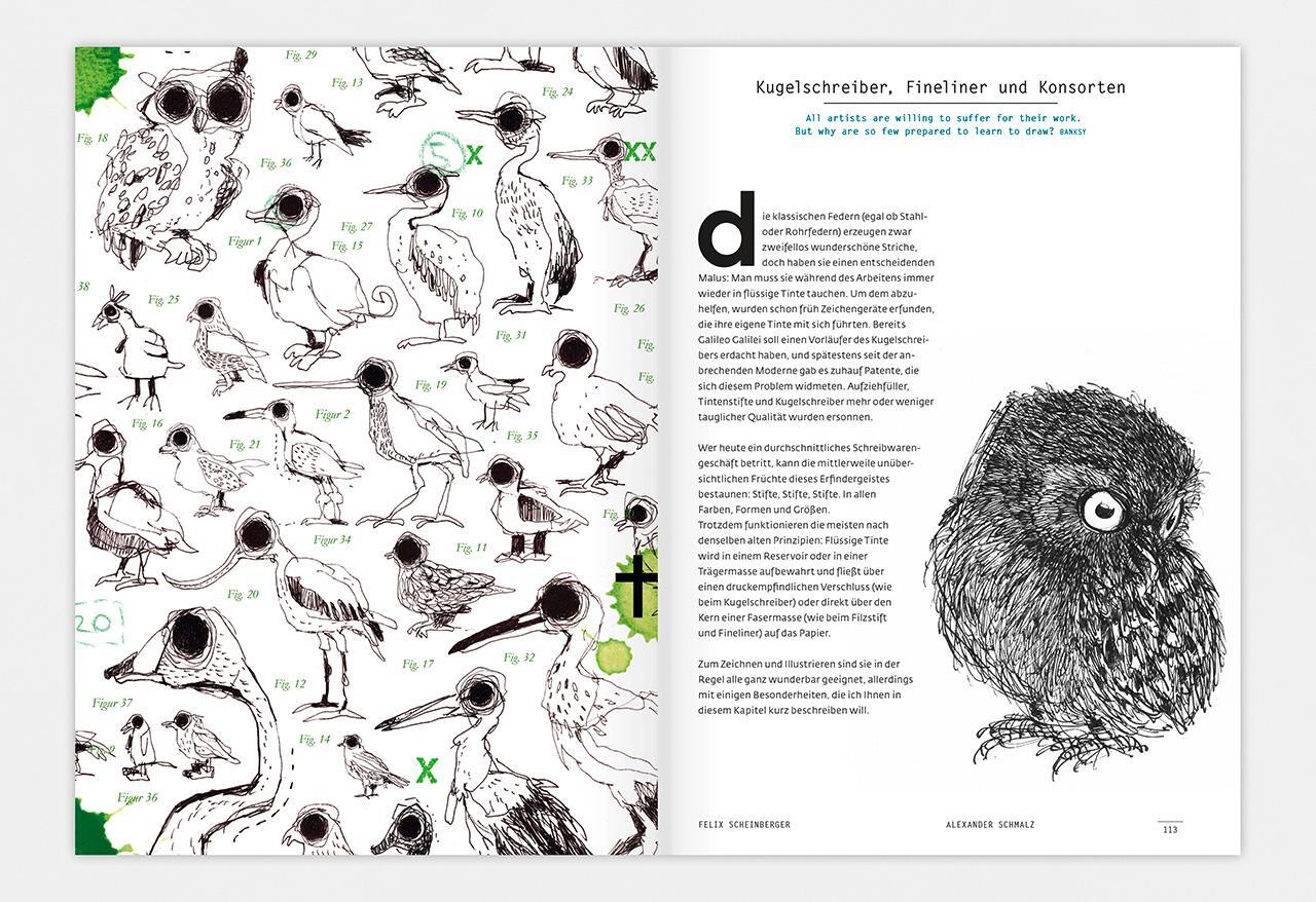 Bild: 9783874398336 | Illustration | 100 Wege einen Vogel zu malen | Felix Scheinberger