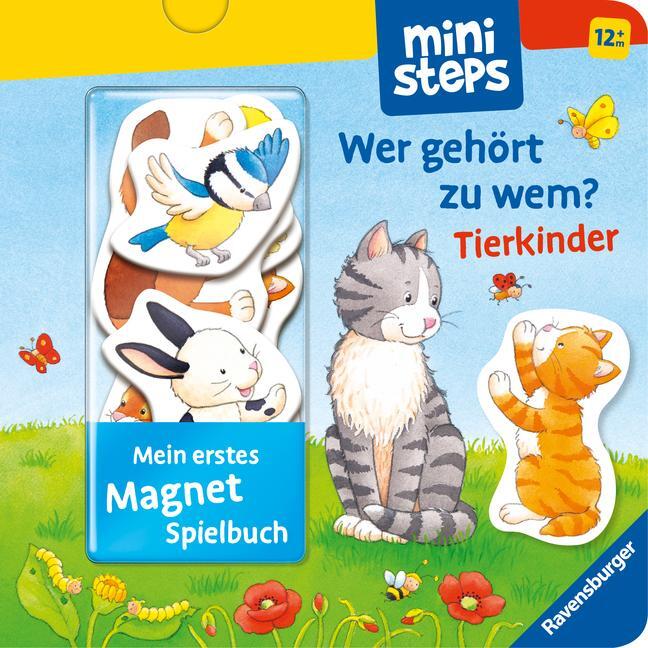 Cover: 9783473302826 | ministeps: Mein erstes Magnetbuch: Wer gehört zu wem? Tierkinder