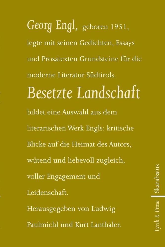 Cover: 9783708231358 | Besetzte Landschaft | Lyrik &amp; Prosa | Georg Engl | Taschenbuch | 88 S.