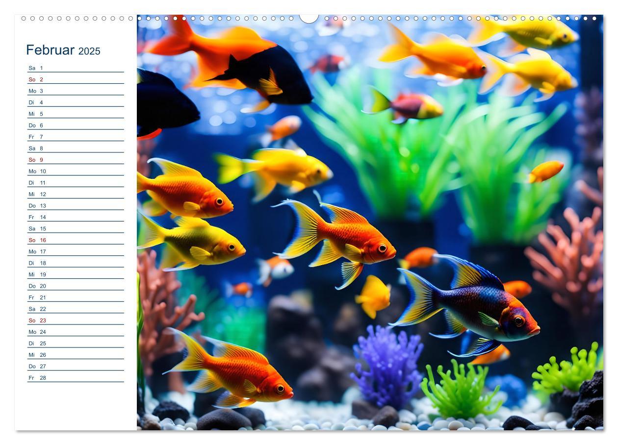 Bild: 9783457144817 | Aquarienzauber - Bunte KI Unterwasserwelten (Wandkalender 2025 DIN...