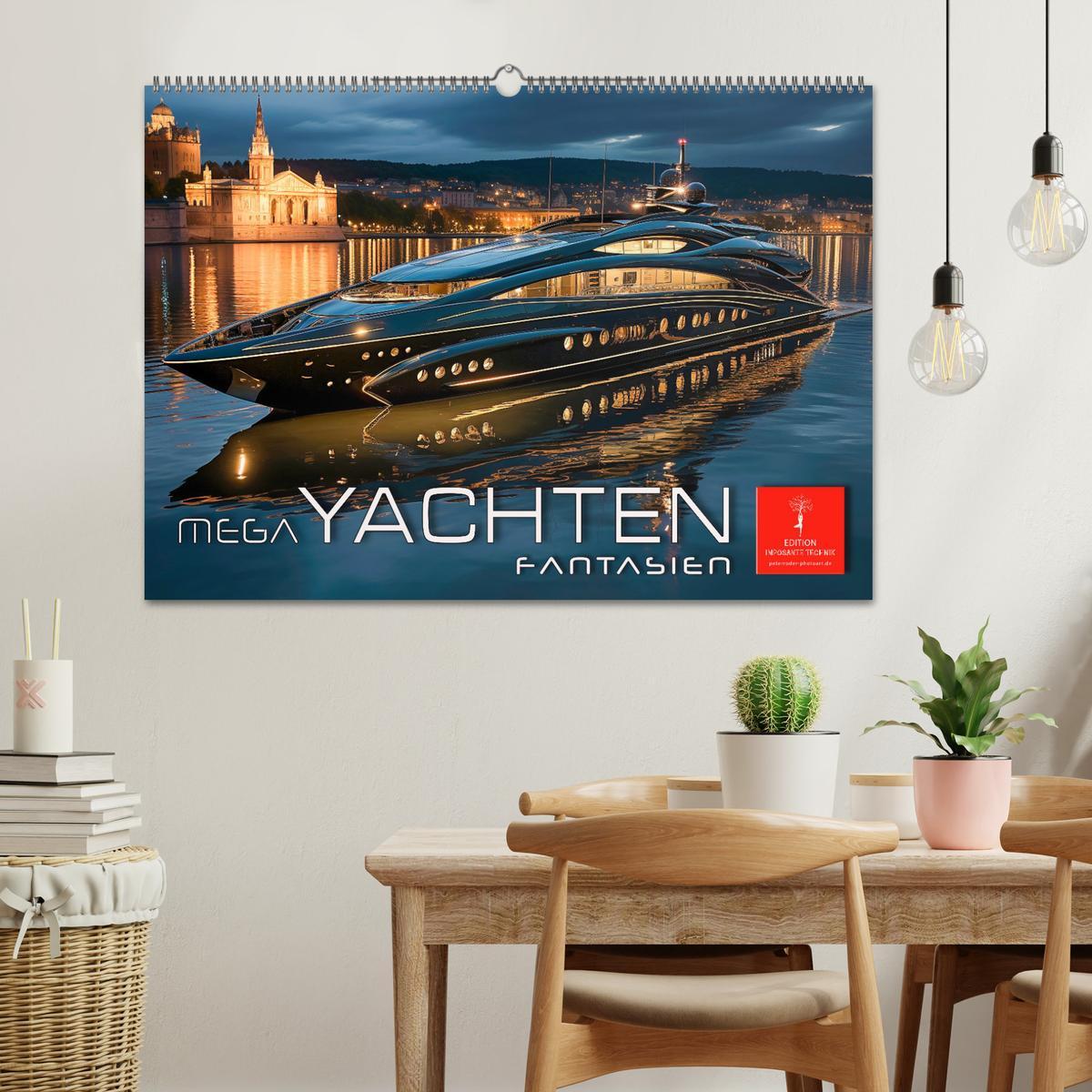 Bild: 9783383886508 | Mega Yachten Fantasien (Wandkalender 2025 DIN A2 quer), CALVENDO...