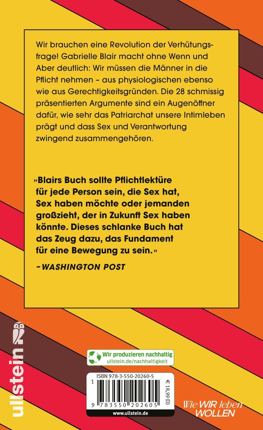 Rückseite: 9783550202605 | Verantwortungsvoll ejakulieren | Gabrielle Blair | Buch | 208 S.