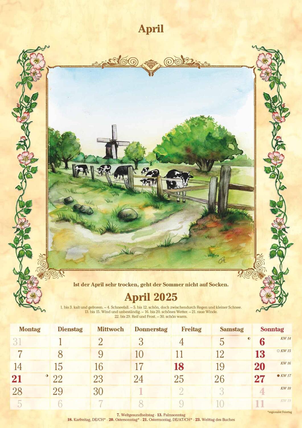 Bild: 4251732342043 | Bauernkalender 2025 - Bildkalender A3 (29,7x42 cm) - mit Feiertagen...