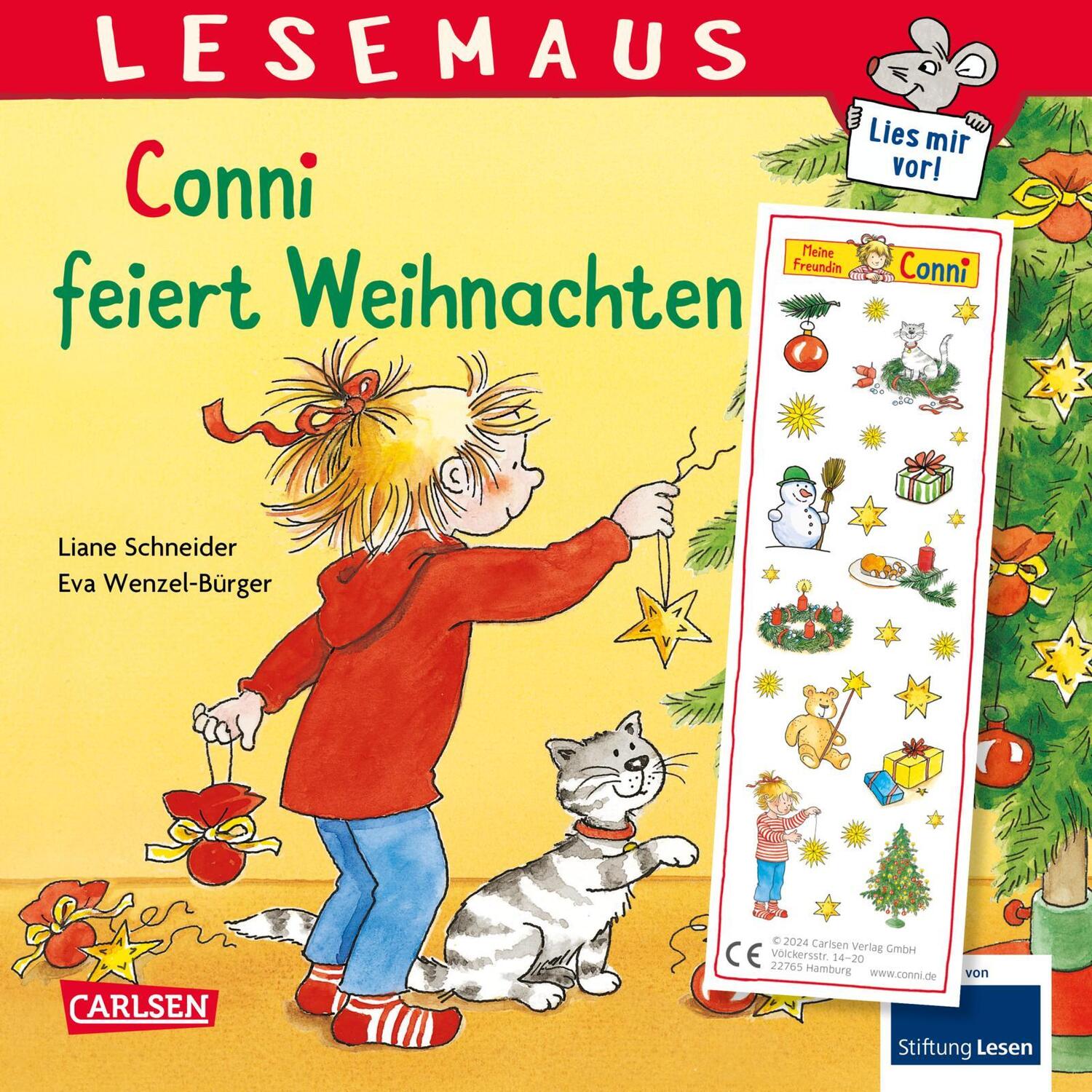 Cover: 9783551081063 | LESEMAUS 58: Conni feiert Weihnachten | Liane Schneider | Taschenbuch