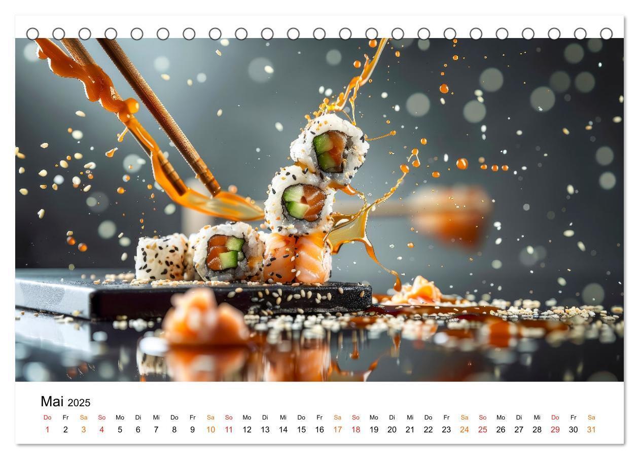 Bild: 9783457129340 | Sushi für Gourmets (Tischkalender 2025 DIN A5 quer), CALVENDO...