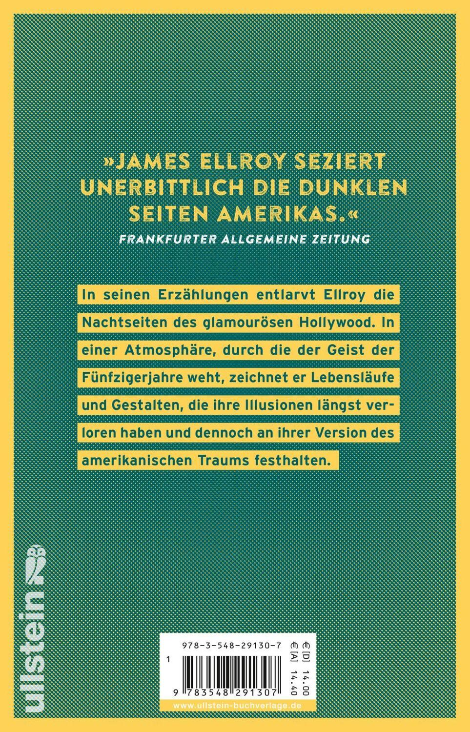 Rückseite: 9783548291307 | Hollywood Nachtstücke | James Ellroy | Taschenbuch | 288 S. | Deutsch