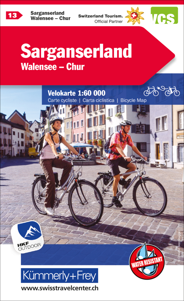 Cover: 9783259024133 | Sarganserland - Walensee - Chur Nr. 13 Velokarte 1:60 000 | AG | 2021
