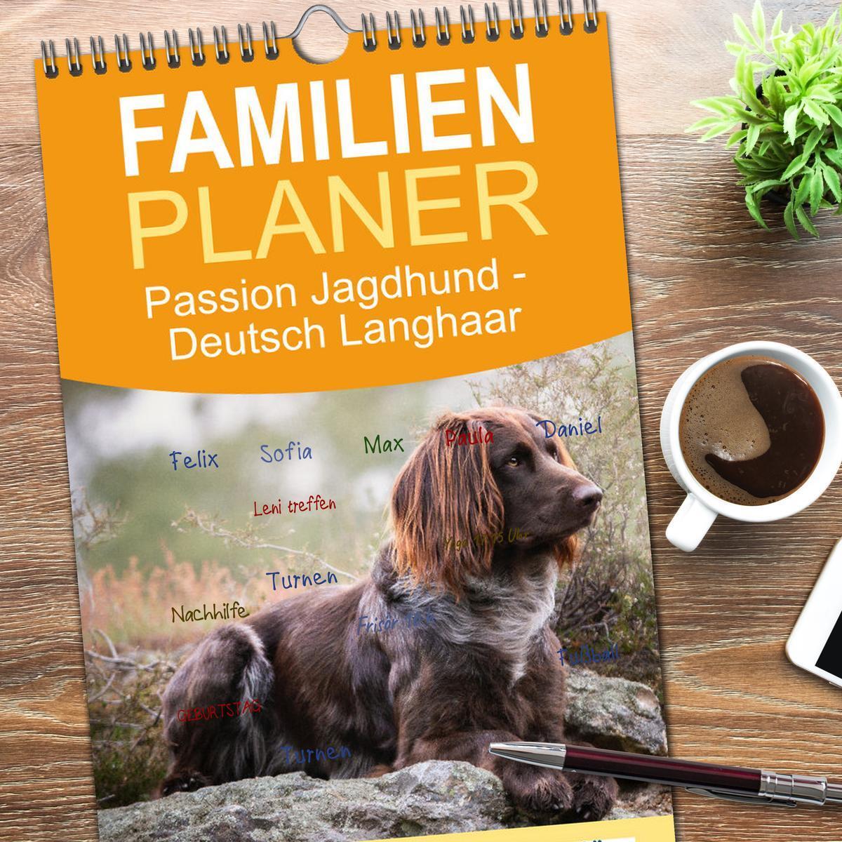 Bild: 9783457097250 | Familienplaner 2025 - Passion Jagdhund - Deutsch Langhaar mit 5...