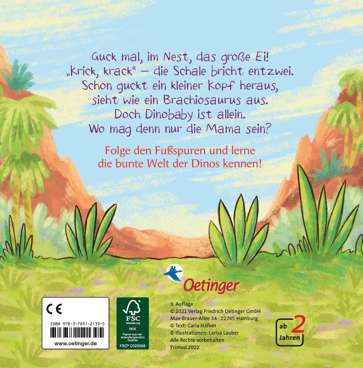 Rückseite: 9783789121395 | Der kleine Dino sucht seine Mama | Carla Häfner | Buch | PAPPE | 14 S.