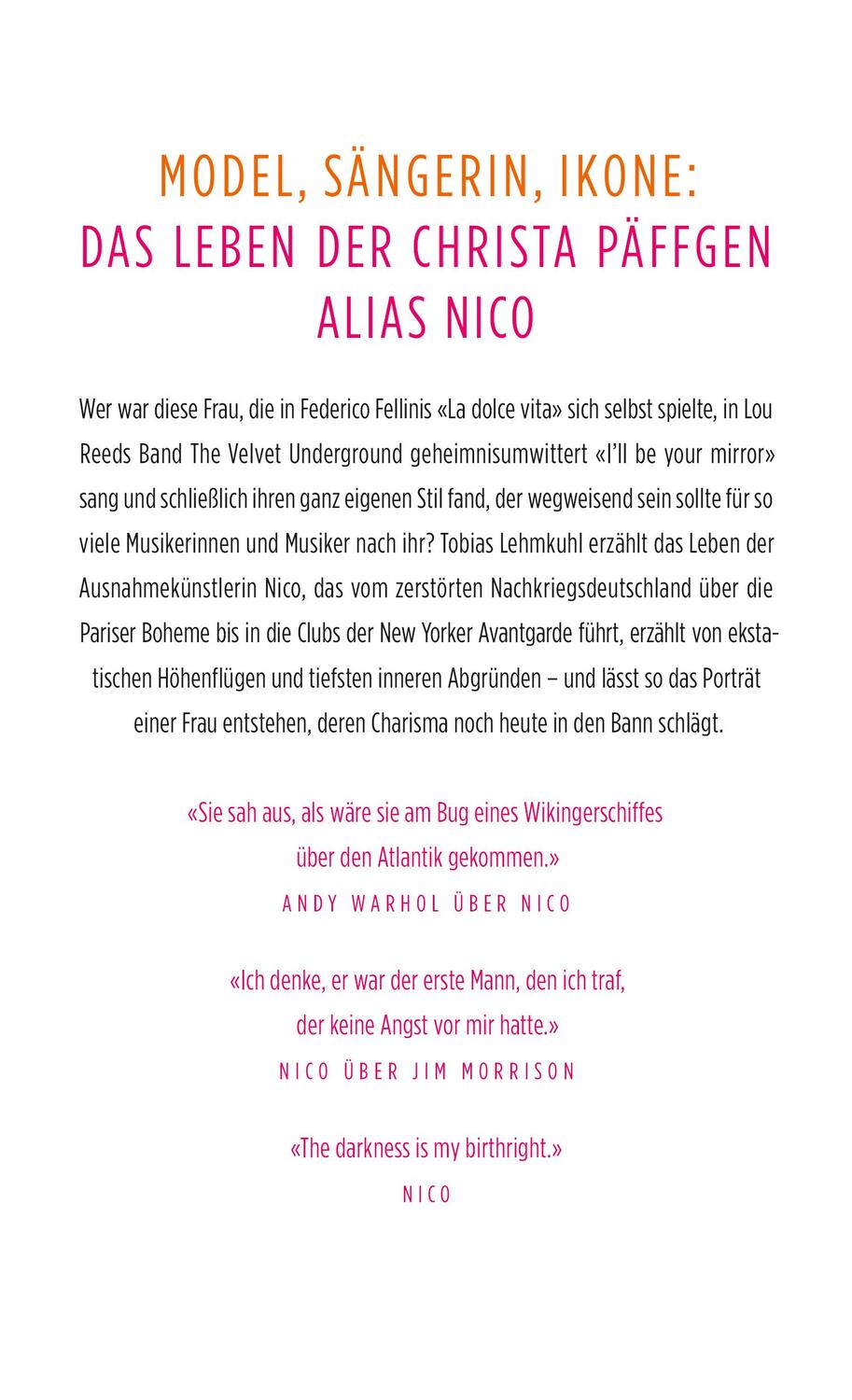 Rückseite: 9783737100328 | Nico | Biographie eines Rätsels | Tobias Lehmkuhl | Buch | Deutsch