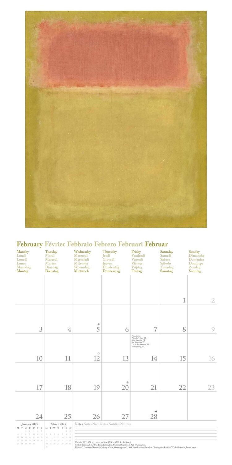 Bild: 4002725994110 | Mark Rothko 2025 - Wand-Kalender - Broschüren-Kalender - 30x30 -...