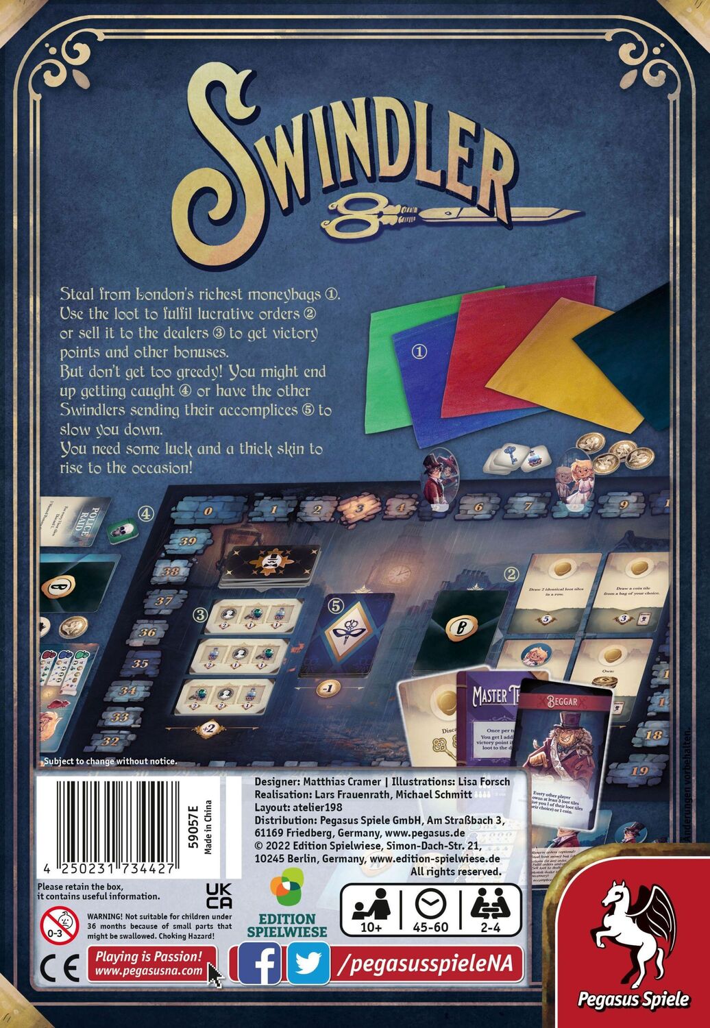 Bild: 4250231734427 | Swindler (Edition Spielwiese) (English Edition) | Spiel | 59057E