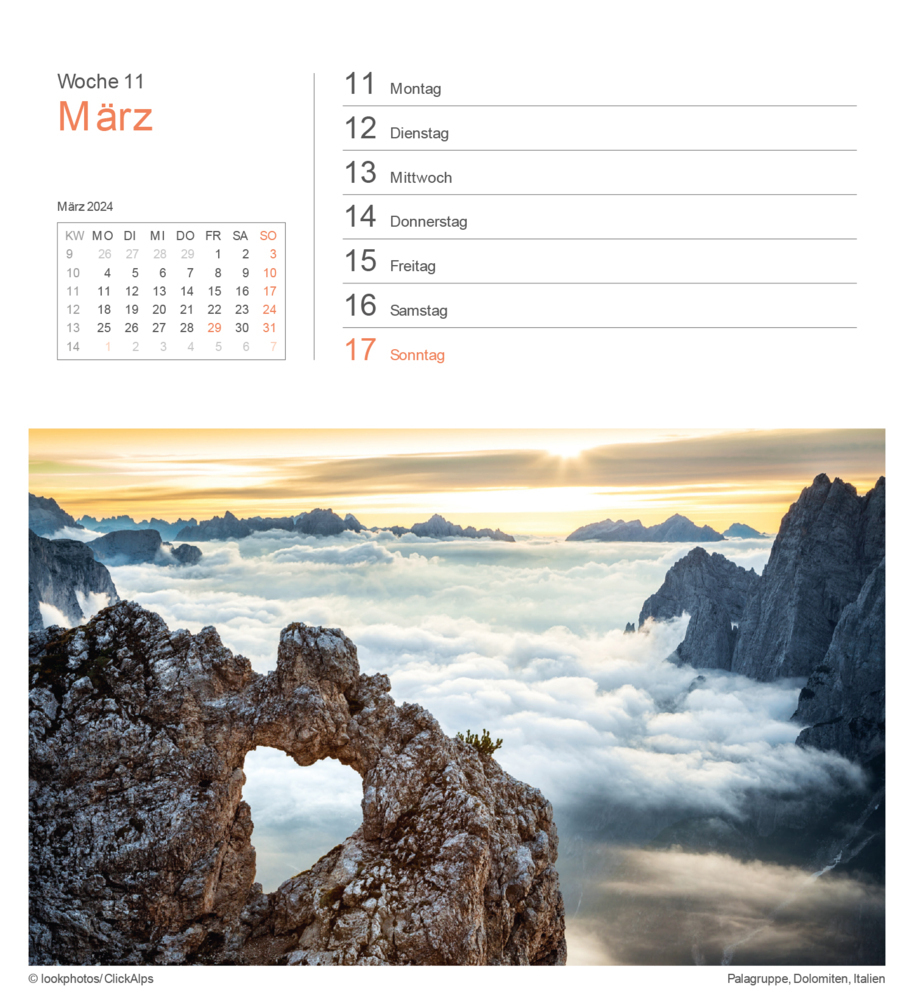 Bild: 9783965913059 | Schönheit der Alpen - KUNTH Postkartenkalender 2024 | Kalender | 53 S.