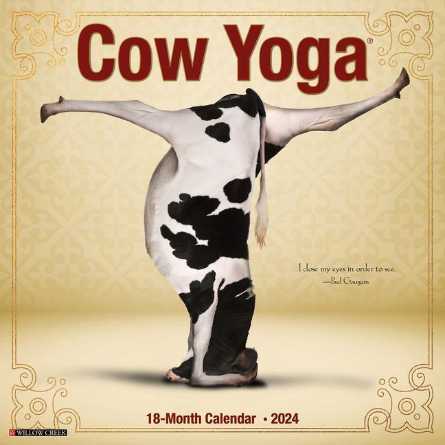 Cover: 9781549233258 | Cow Yoga 2024 12 X 12 Wall Calendar | Willow Creek Press | Kalender