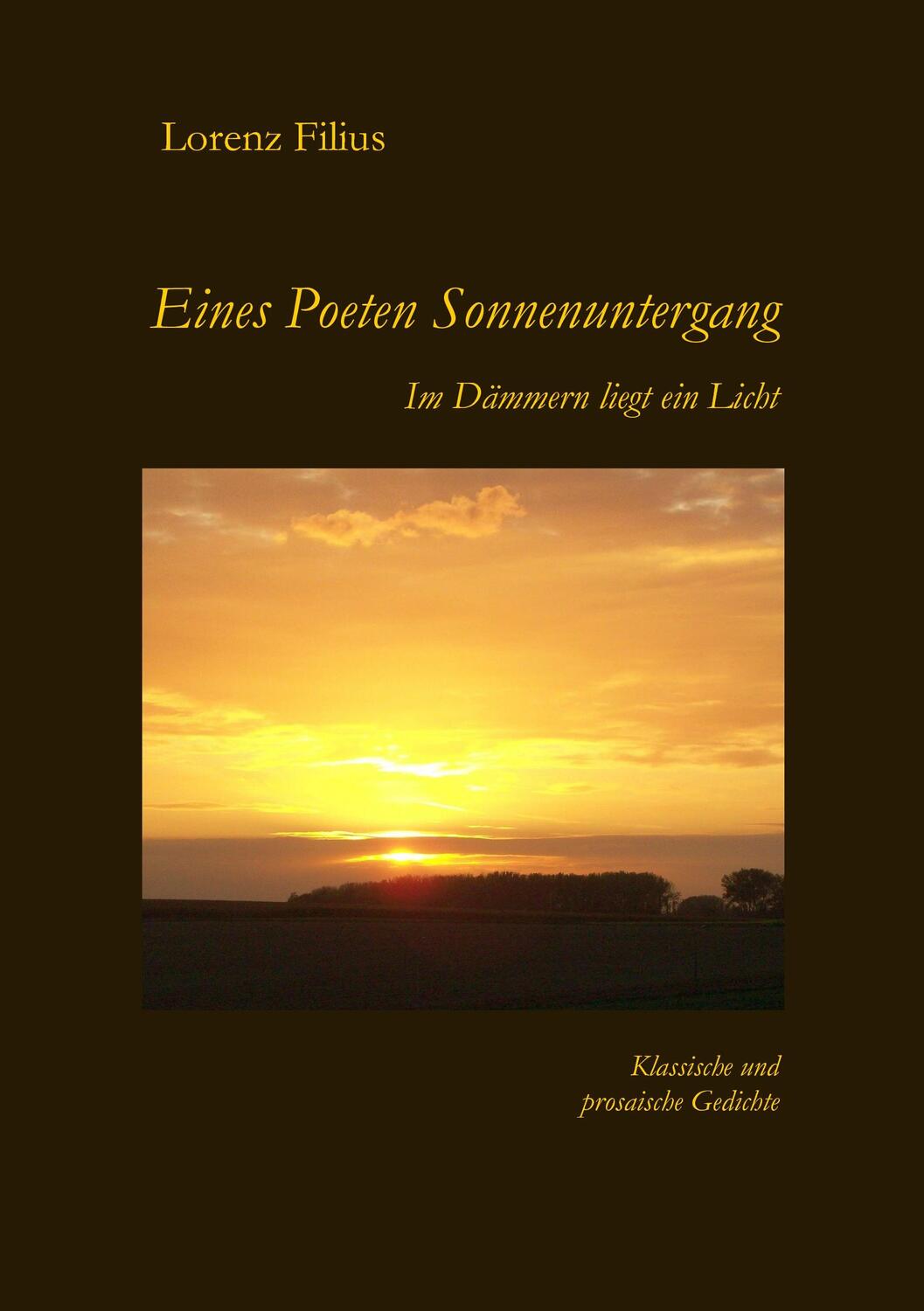 Cover: 9783839184486 | Eines Poeten Sonnenuntergang | Im Dämmern liegt ein Licht | Filius