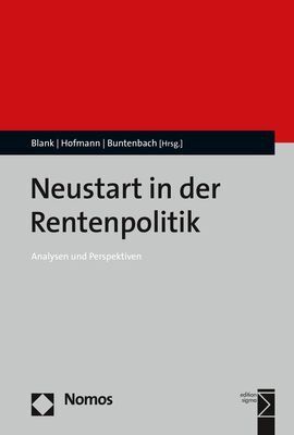 Cover: 9783848765720 | Neustart in der Rentenpolitik | Analysen und Perspektiven | Buch