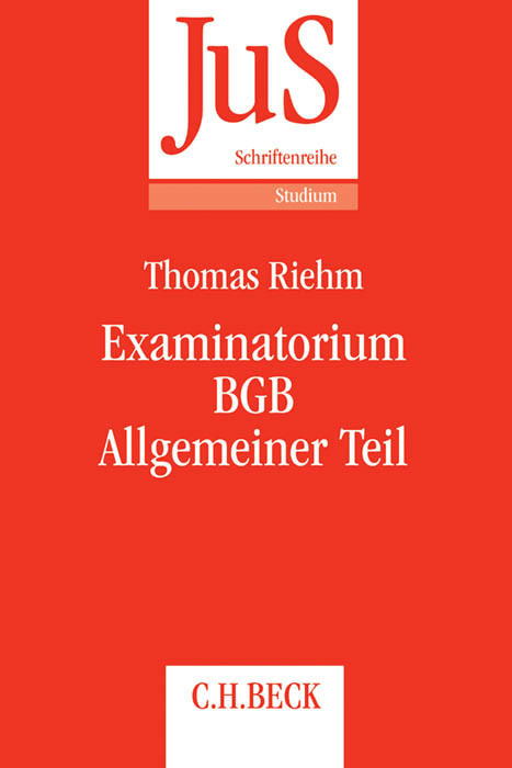 Cover: 9783406680038 | Examinatorium BGB Allgemeiner Teil | Thomas Riehm | Taschenbuch | 2015