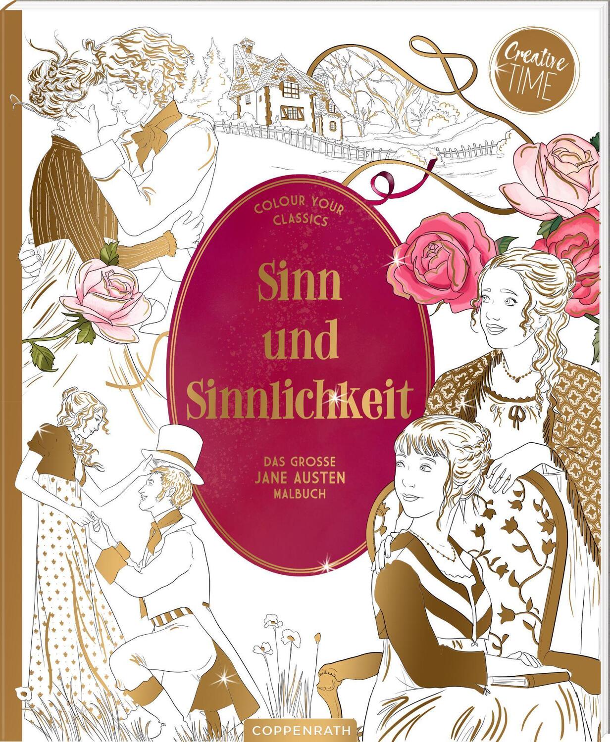 Cover: 4050003956152 | Sinn und Sinnlichkeit - Das große Jane-Austen-Malbuch | Taschenbuch