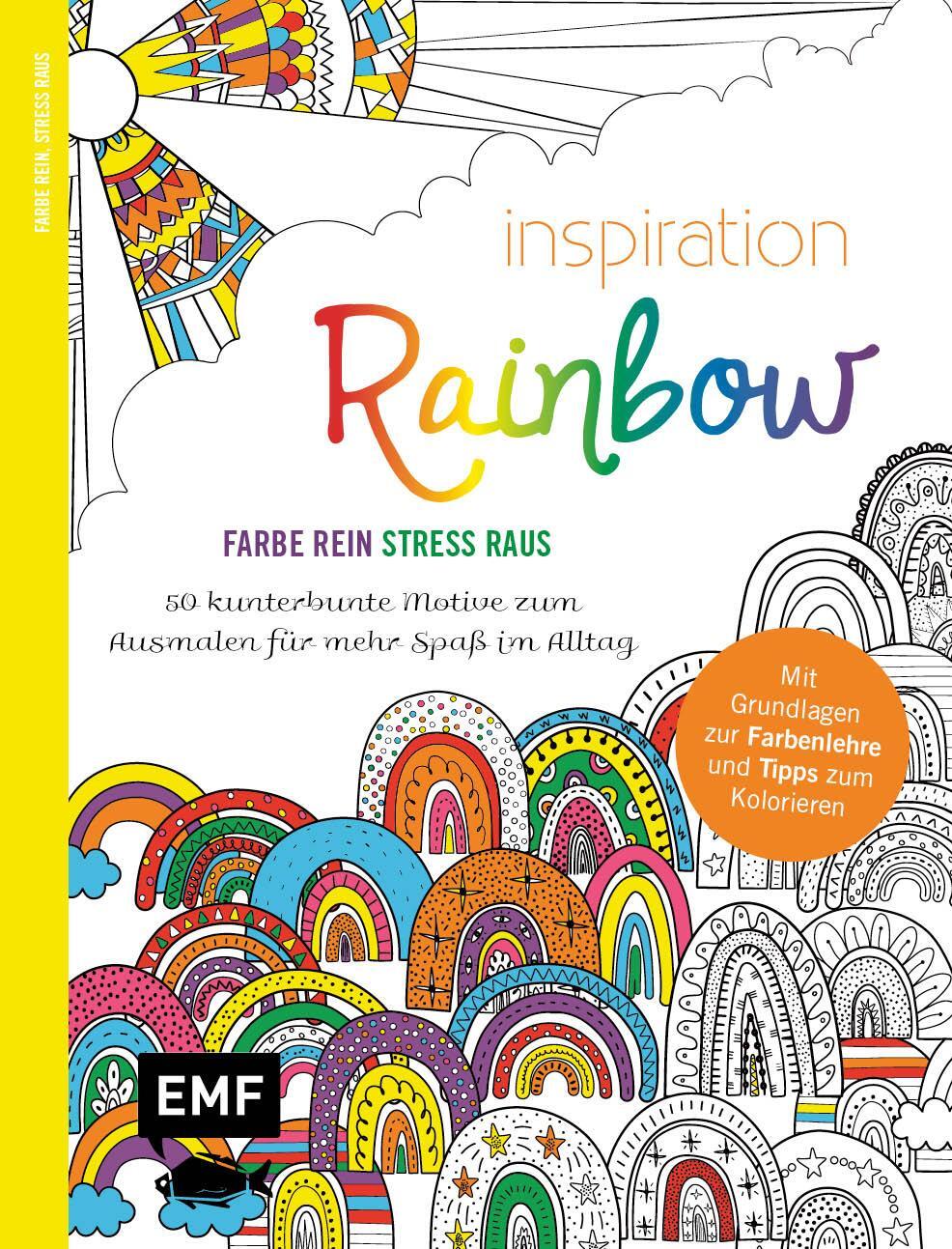 Cover: 9783745916096 | Inspiration Rainbow - 50 kunterbunte Motive zum Ausmalen für mehr...