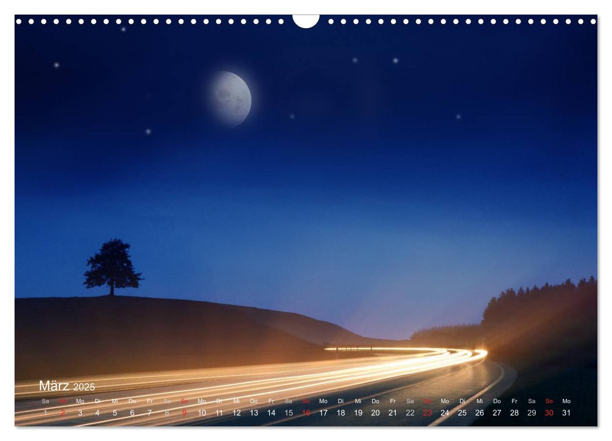 Bild: 9783435645107 | Mondnacht (Wandkalender 2025 DIN A3 quer), CALVENDO Monatskalender