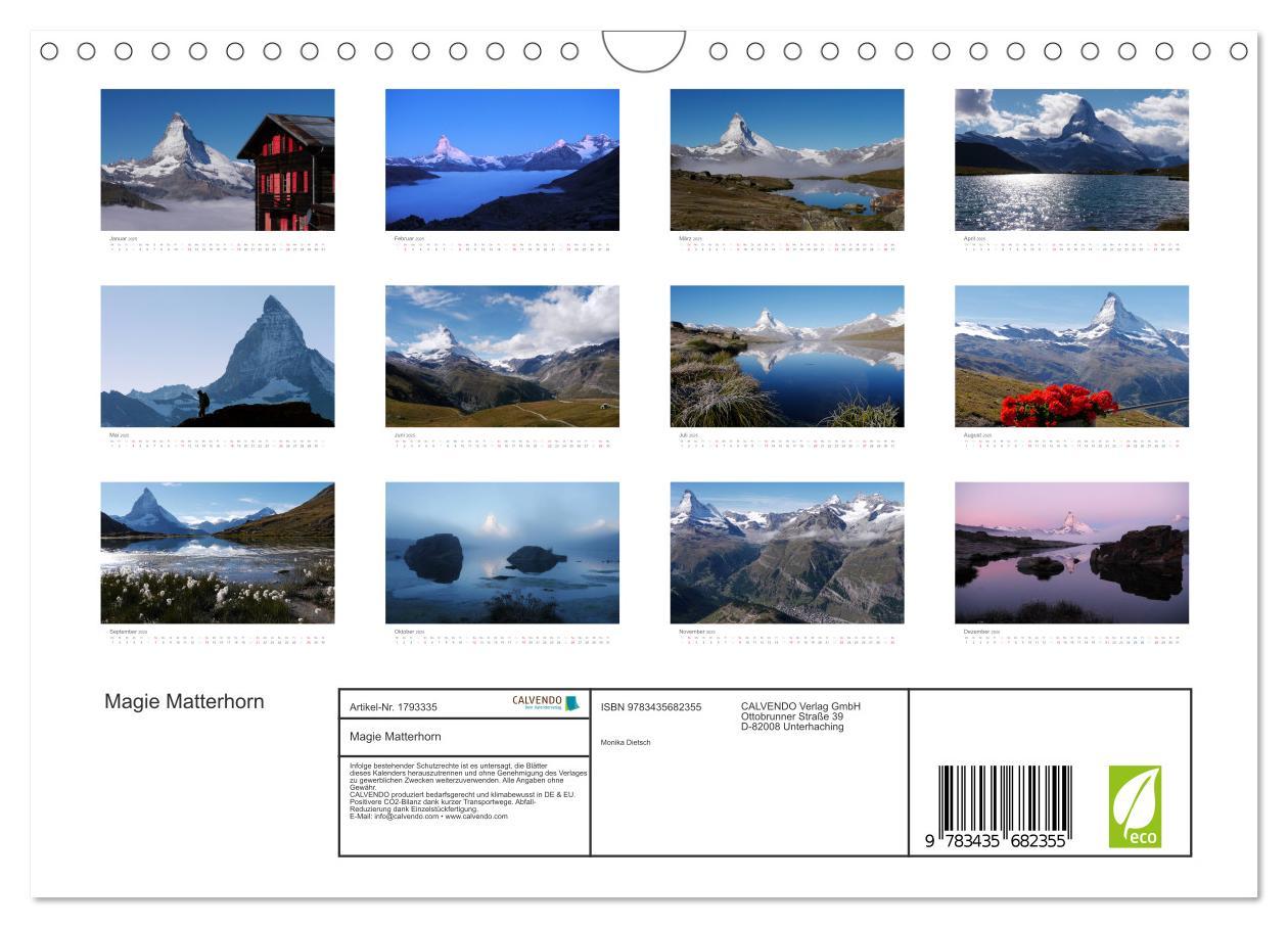 Bild: 9783435682355 | Magie Matterhorn (Wandkalender 2025 DIN A4 quer), CALVENDO...