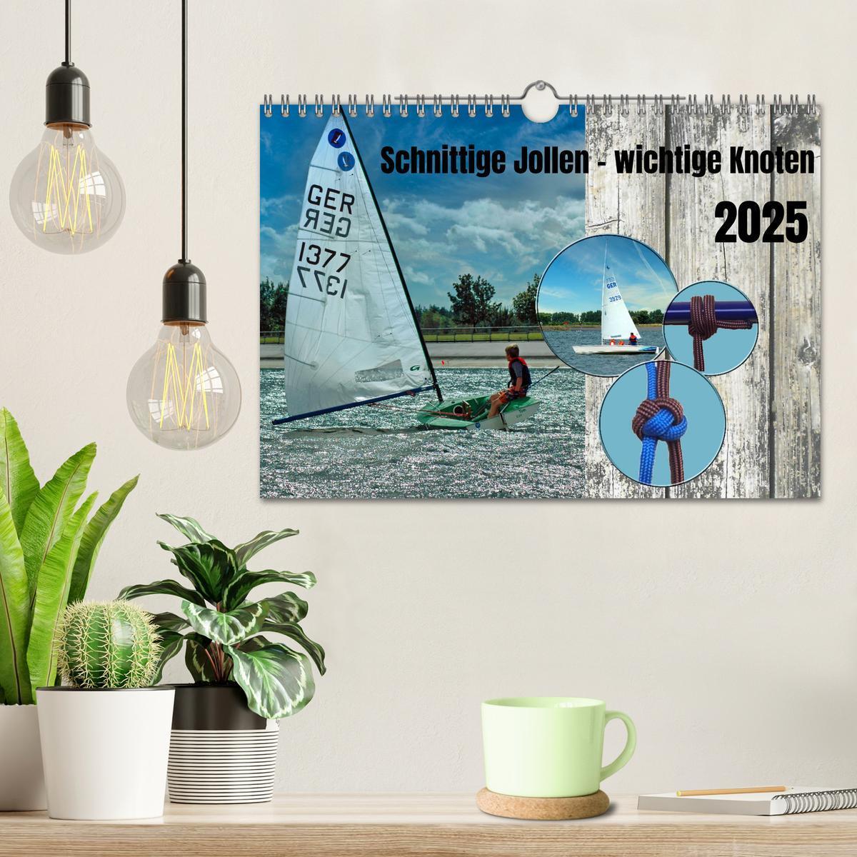 Bild: 9783383795541 | Schnittige Jollen - wichtige Knoten (Wandkalender 2025 DIN A4...