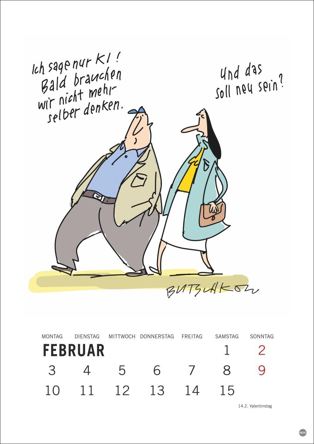 Bild: 9783756408665 | Peter Butschkow: Cartoon-Kracher Halbmonatskalender 2025 | Kalender