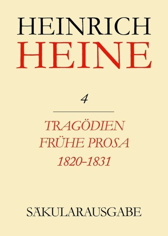 Cover: 9783050022093 | Tragödien. Frühe Prosa 1820-1831 | Heinrich Heine | Buch | 270 S.