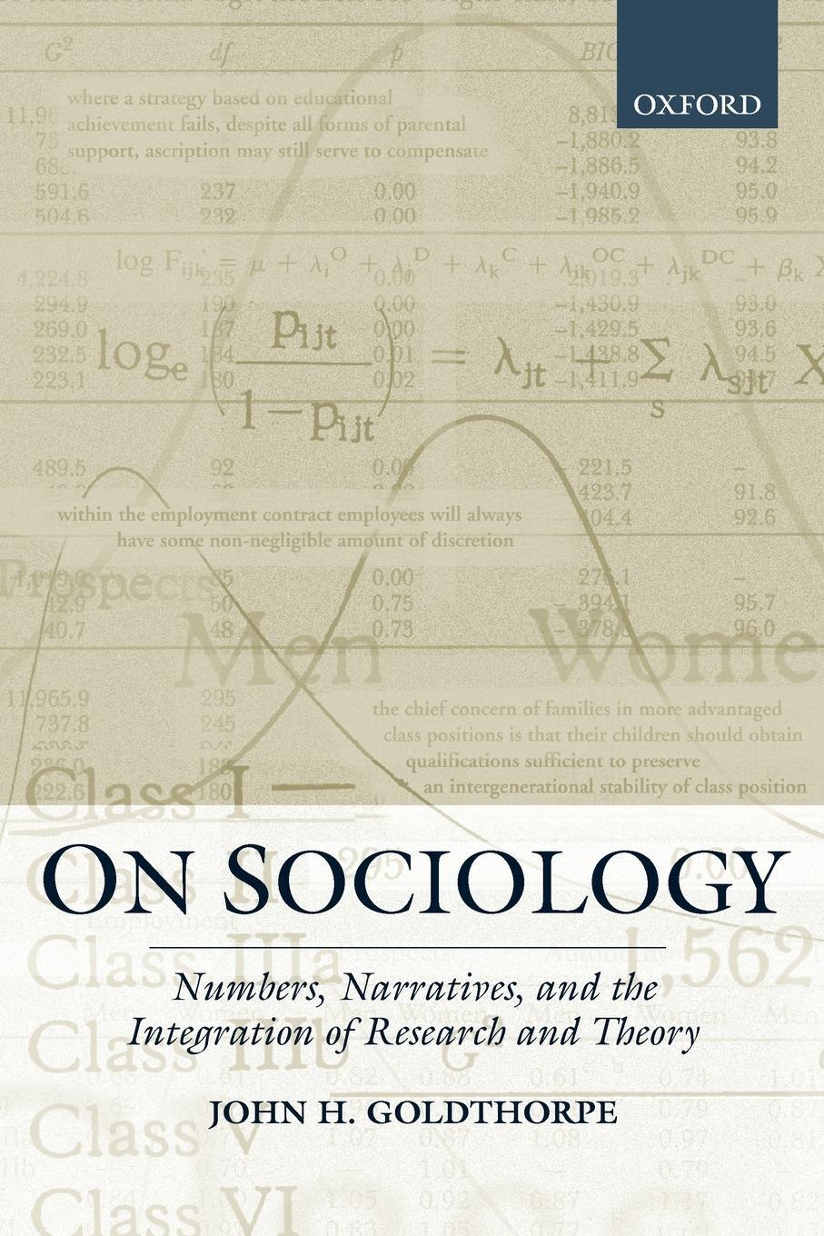 Cover: 9780198295723 | On Sociology | John H Goldthorpe | Taschenbuch | Paperback | Englisch