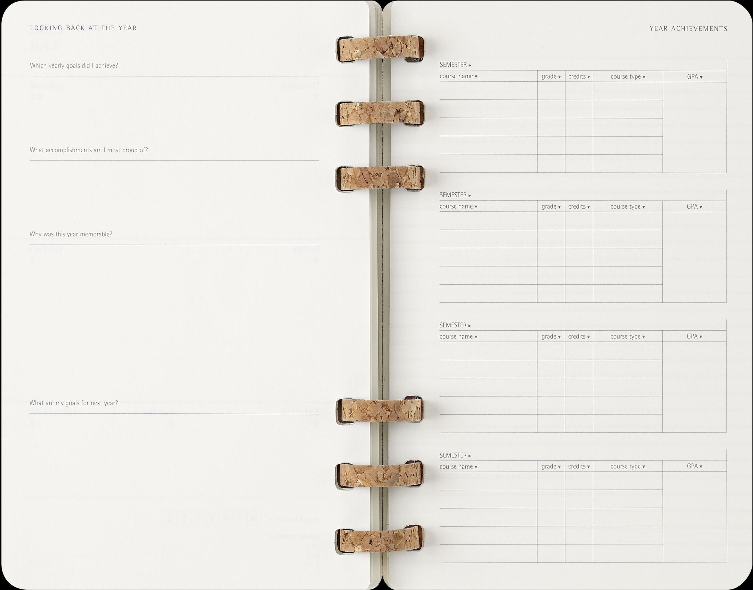 Bild: 8056999271701 | Moleskine 12 Monate Studienplaner mit Spiralbindung 2025, L/A5,...