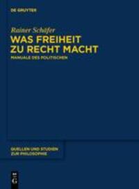 Cover: 9783110370430 | Was Freiheit zu Recht macht | Manuale des Politischen | Rainer Schäfer